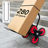 Carretilla de Escalera, Capacidad 330 Lb, Ruedas de Goma, Modelo 6R