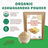 Polvo de raíz de Ashwagandha 1.25 lb Jiva Organics - Puro, No GMO