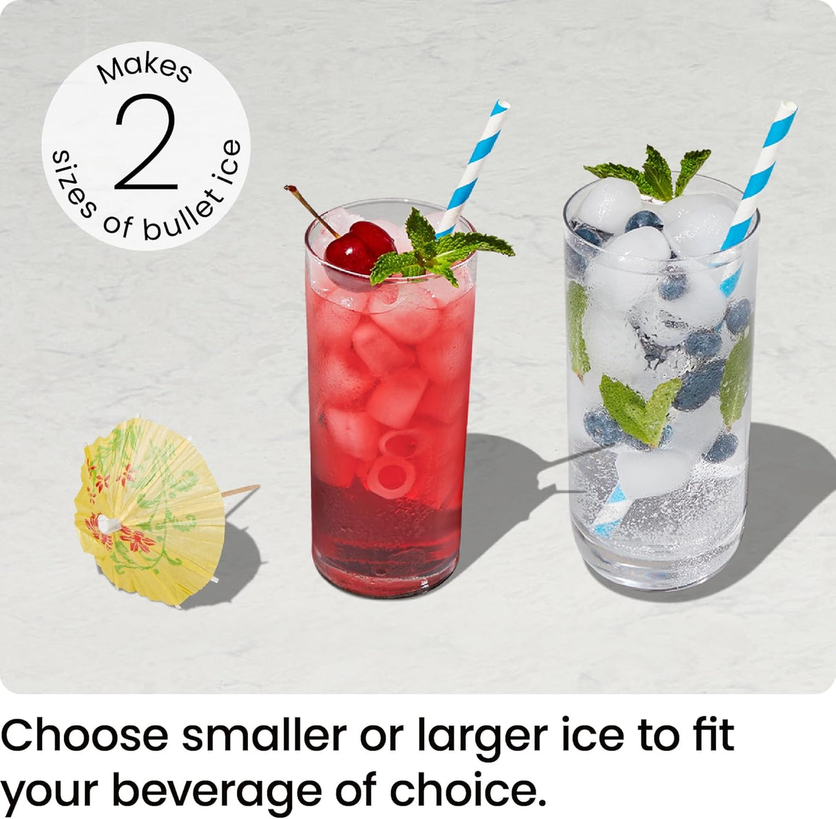Máquina de Hielo Dual, Auto-Limpieza, 9 Cubos en 7 Minutos