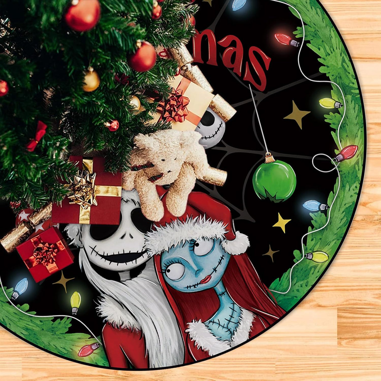 Funda de Árbol de Navidad Jack Skellington y Sally 48 Pulgadas