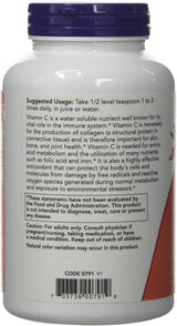 Vitamin C en cristales de Now Foods, 1 lb