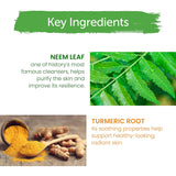 Lavado Facial de Neem y Cúrcuma para Piel Grasa, Vegano