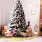 Falda para Árbol de Navidad, doble capa, 48 pulgadas, brillos