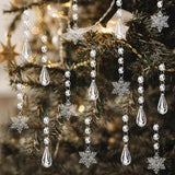 Decoraciones de Cristal para Árbol YUJUN 38PCS Copos de Nieve