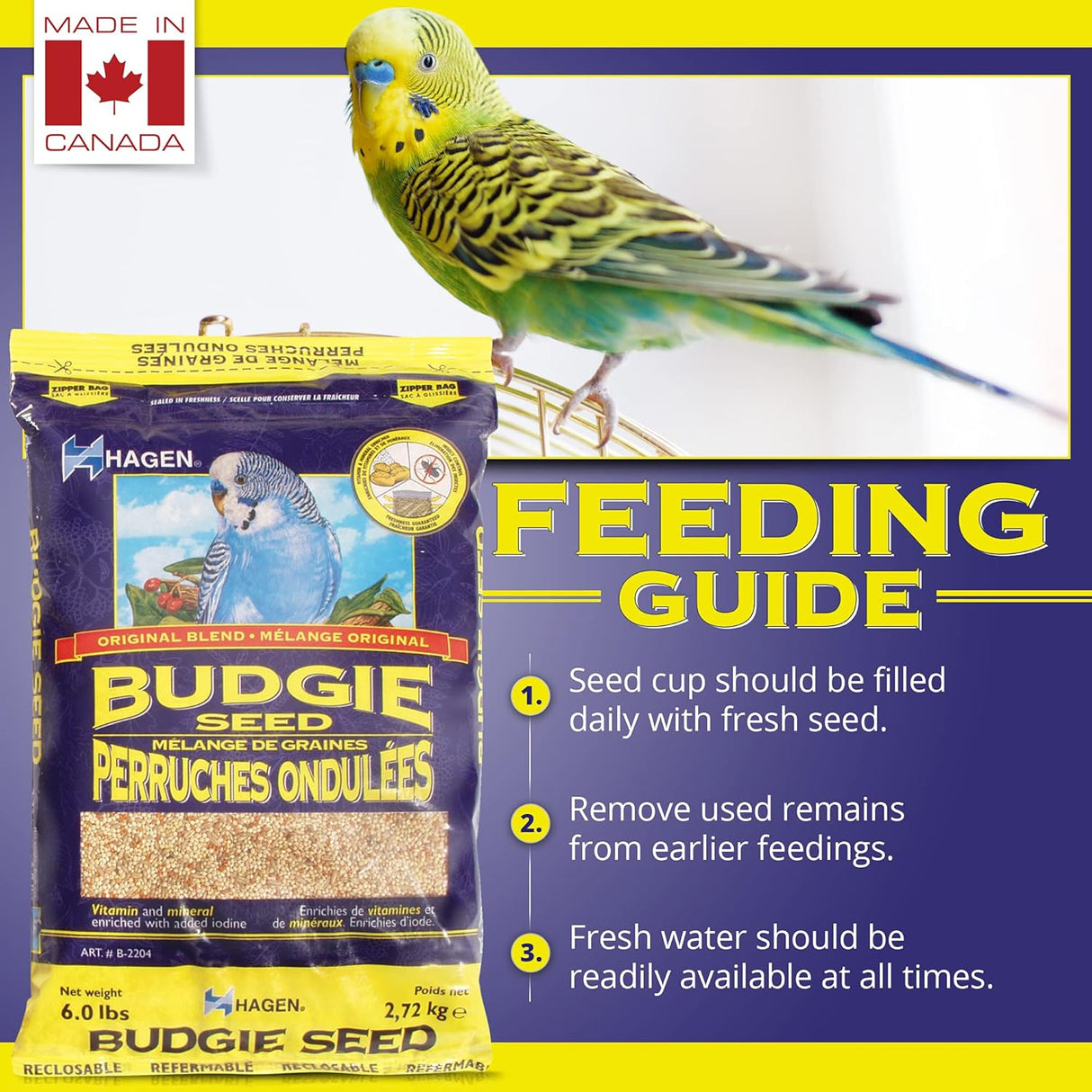 Semilla Vme de periquito/Budgie, 6 libras