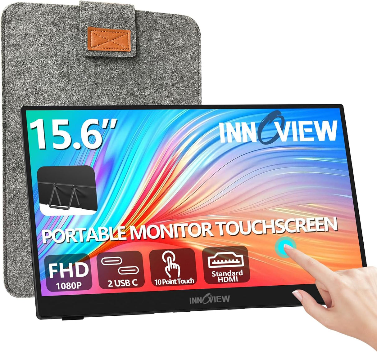 Monitor Portátil Táctil InnoView 15.6 1080P HDMI USB-C