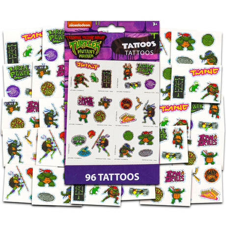 Set de Stickers y Tatuajes TMNT para Niños - Ninja Turtles
