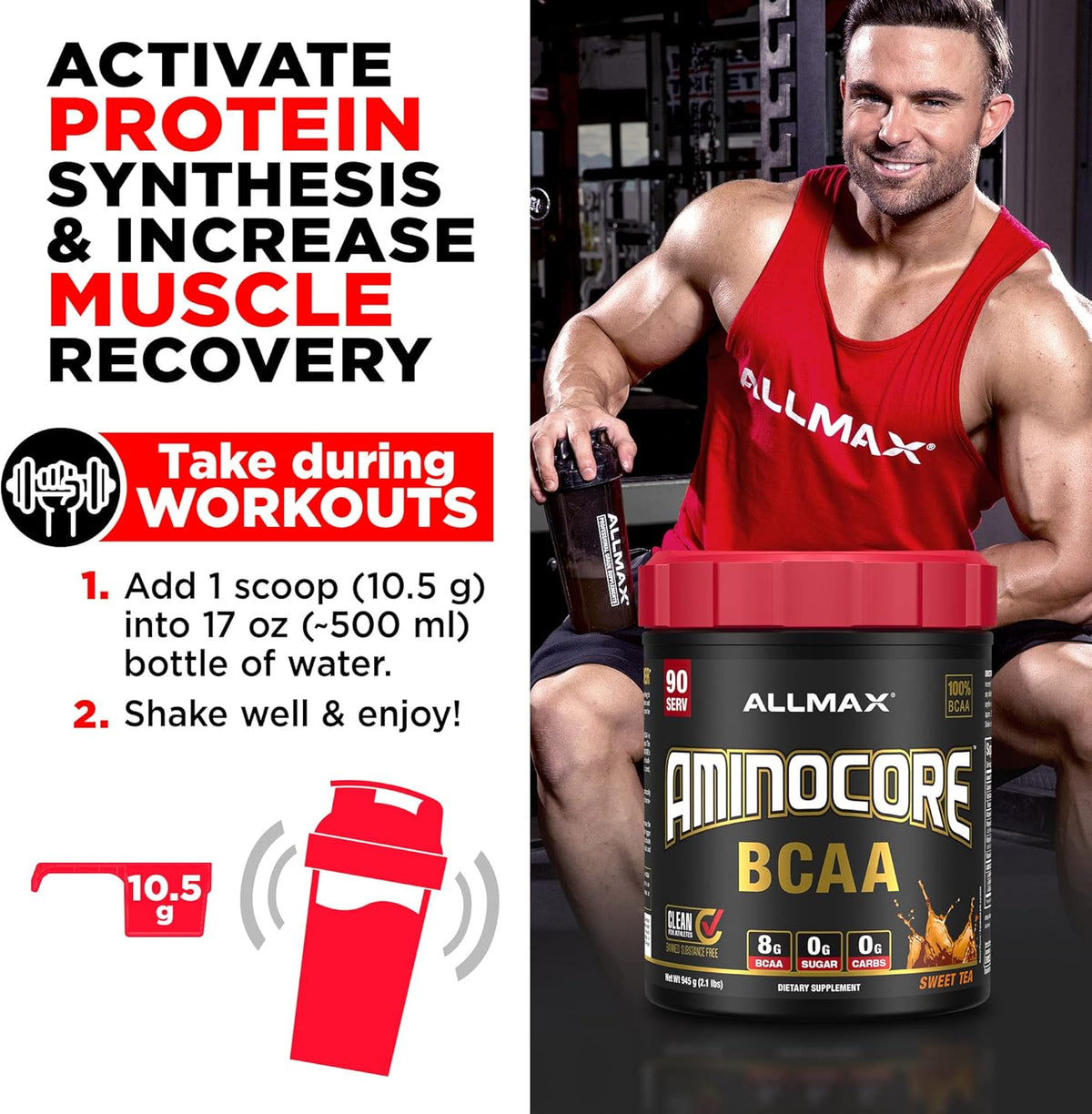 Allmax Nutrition Aminocore BCAA 8g Gluten Free 315g