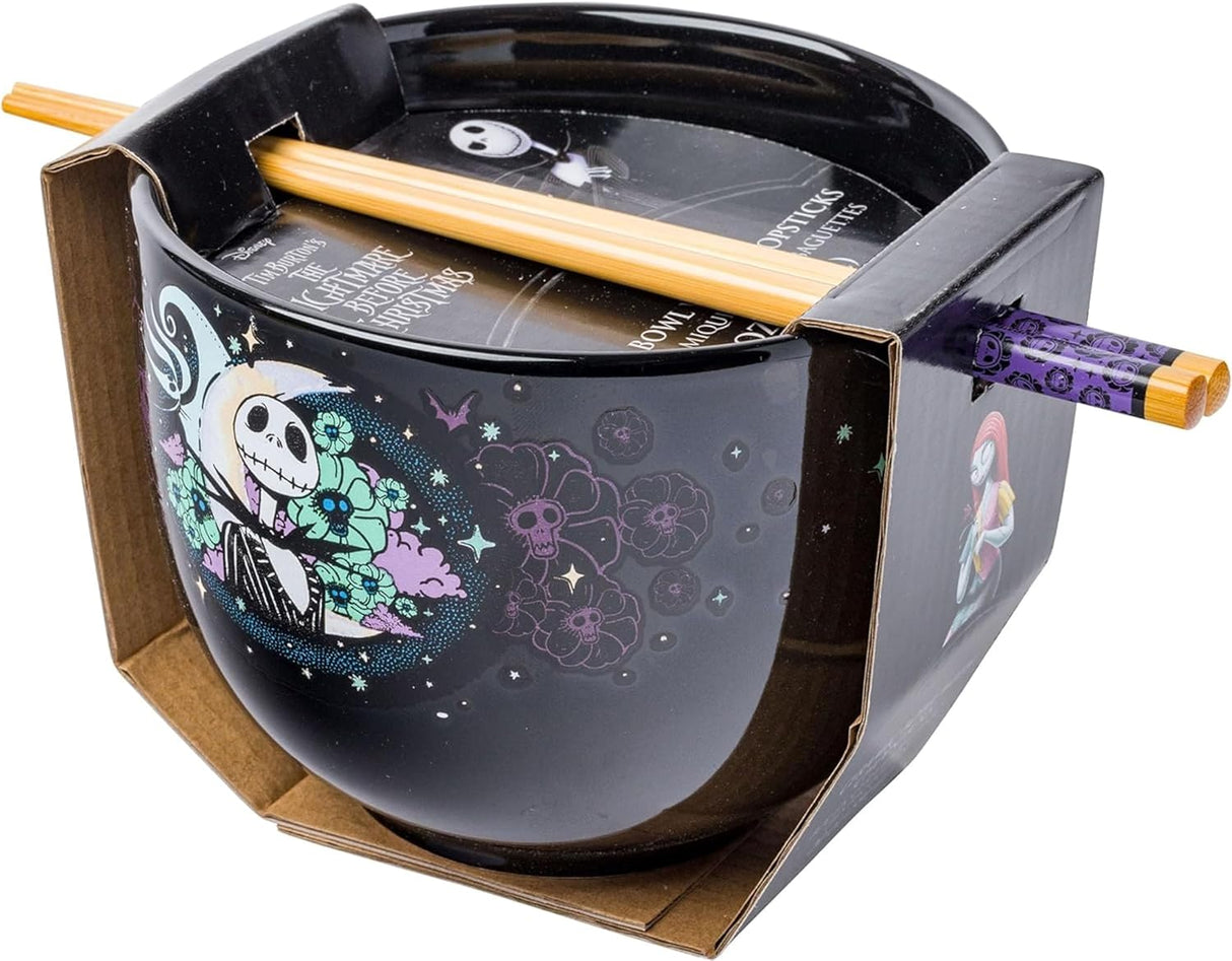 Bol de Cerámica Ramen Jack Skellington, Silver Buffalo, 20 oz.