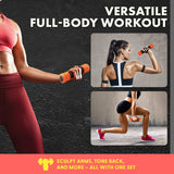 Mancuernas SQUATZ 2 lbs, compactas y versátiles, agarre espuma