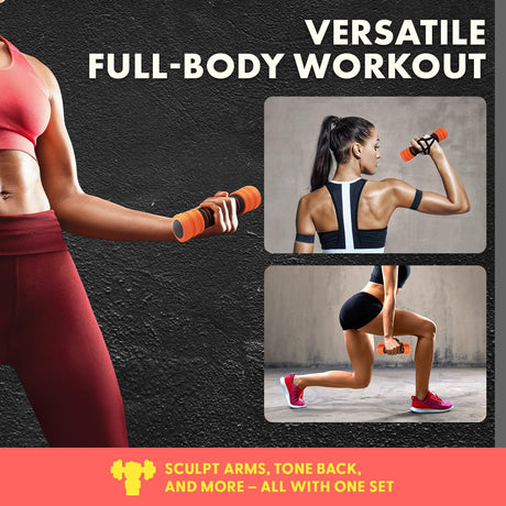 Mancuernas SQUATZ 2 lbs, compactas y versátiles, agarre espuma