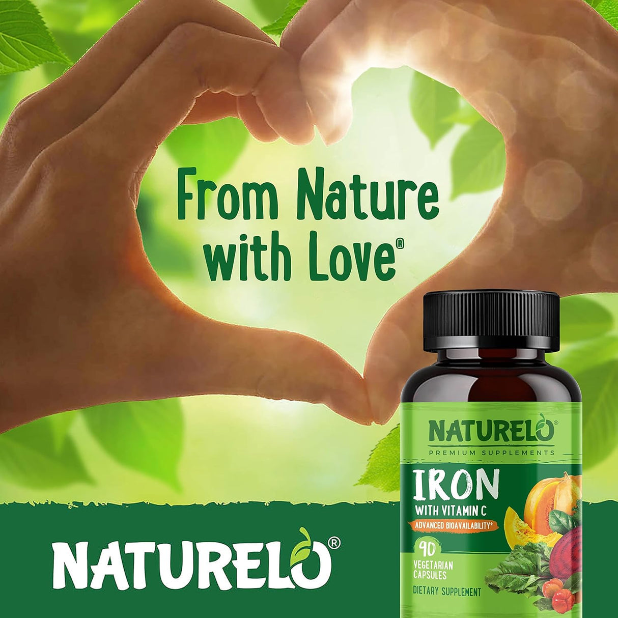 Suplementos Alimenticios de hierro vegano con vitamina C