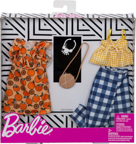 Ropa Barbie - 2 conjuntos con vestido, top y pantalones, regalo