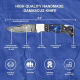 Cuchillo de bolsillo de Damasco para hombre azul