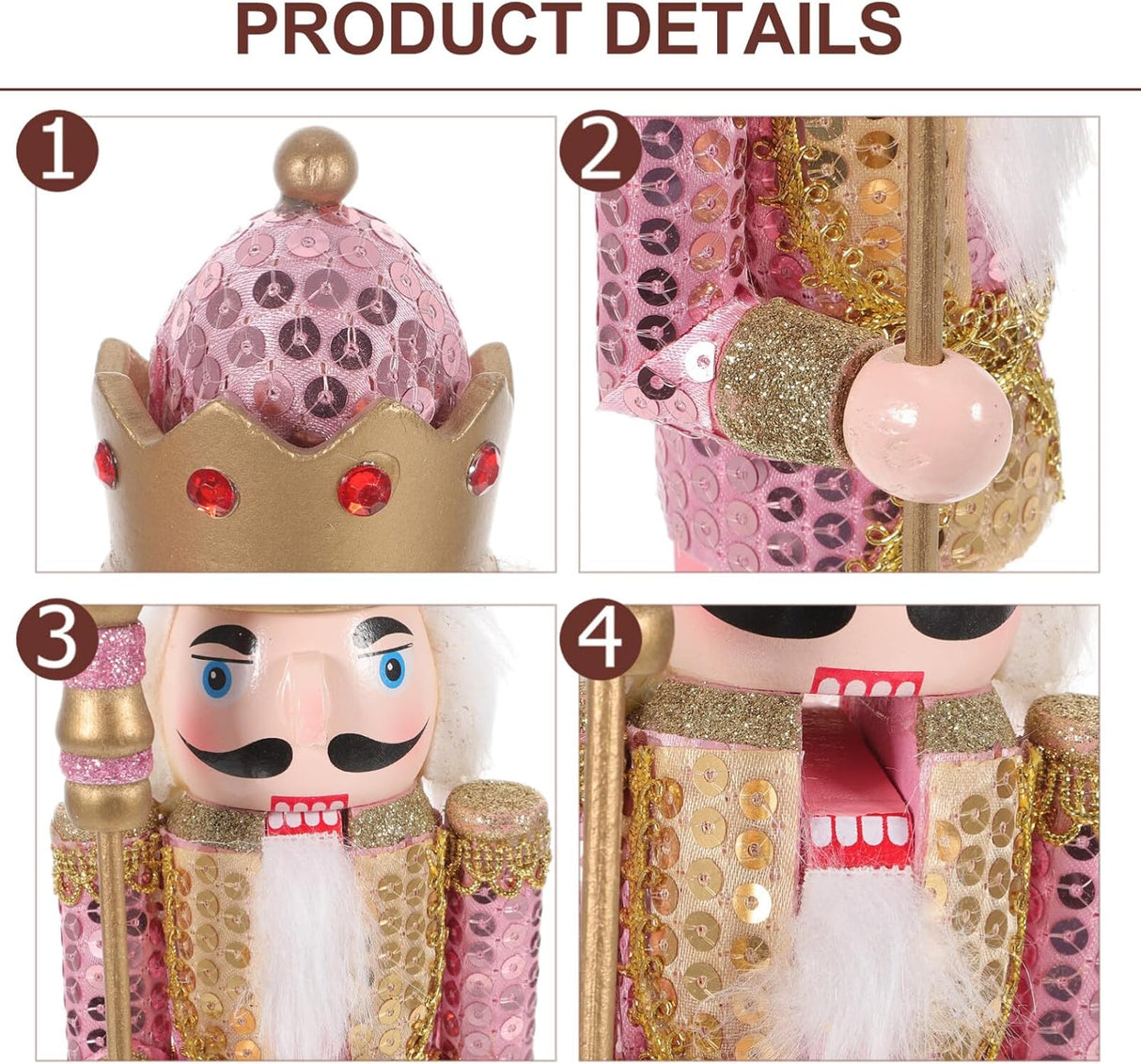 Adornos Navideños Garneck, Nutcracker con Bastón y Corona, 11.79