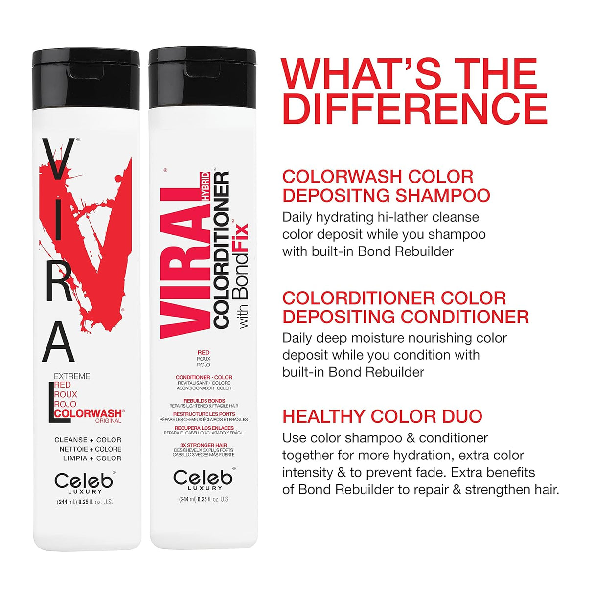 Champú de color para cabello semipermanente Celeb Luxury