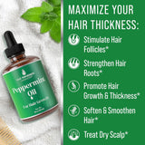 Aceite para el crecimiento del cabello de menta 1oz