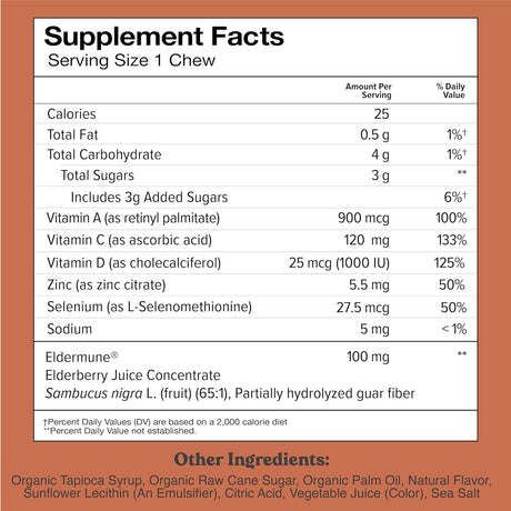Suplemento de apoyo inmunológico 6 en 1 masticables afrutado