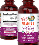 Suplemento Gotas líquidas orgánicas de vitamina A USDA