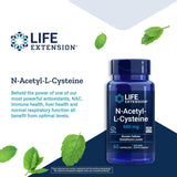 Suplementos N-Acetyl-L-Cysteine 600mg 60 Vegetarian Capsulas