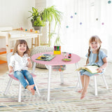 Mesa de actividades de madera con almacenamiento para niños