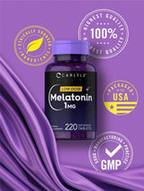 Melatonina Carlyle 1 mg | 220 Tabletas Vegetarianas Dissolubles