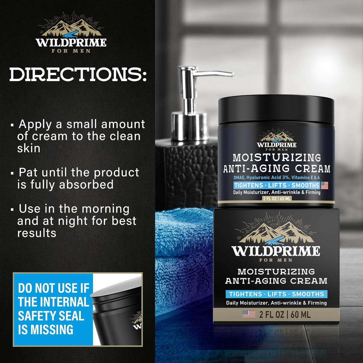 Crema hidratante facial para hombre antienvejecimiento