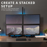 Soporte Doble de Monitor VIVO, Brazo Ajustable, STAND-V012F
