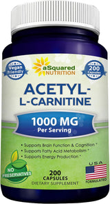Suplemento Nutrition Acetyl L-Carnitine 1000mg 200 cápsulas