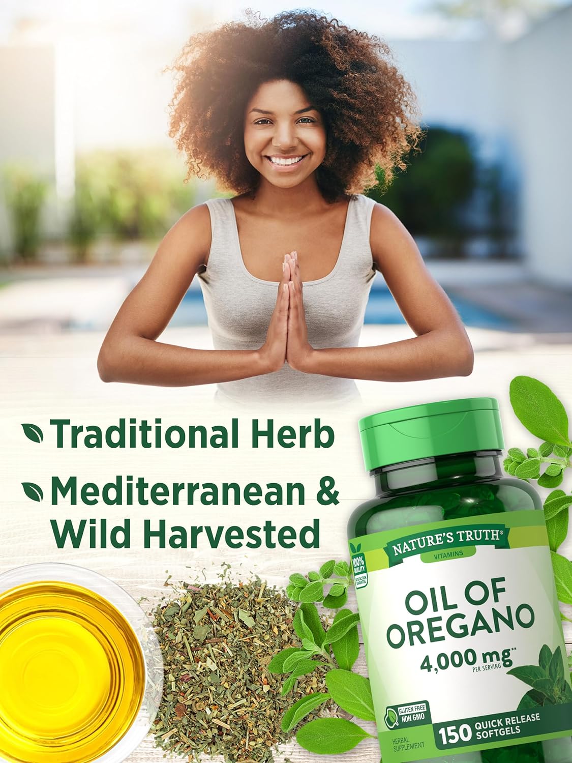 Cápsulas de Orégano 4000 mg  Sin OGM & Sin Gluten