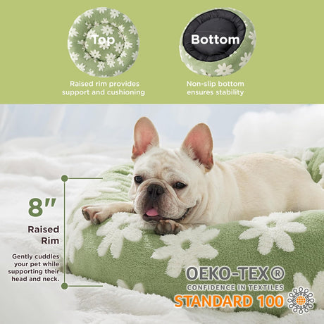 Cama para perros pequeños relajantes para mascotas con felpa