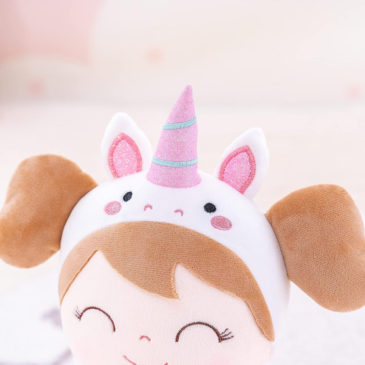 Peluche de Muñeca de primavera de unicornio rosa 15 pulgadas
