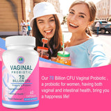 Probiótico vaginal mujer, 70B CFUs, equilibrio pH, prebiotico, D-Mannosa, 60 caps