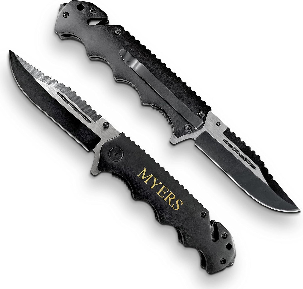 Cuchillo personalizado de exteriores con rompedor de vidrio