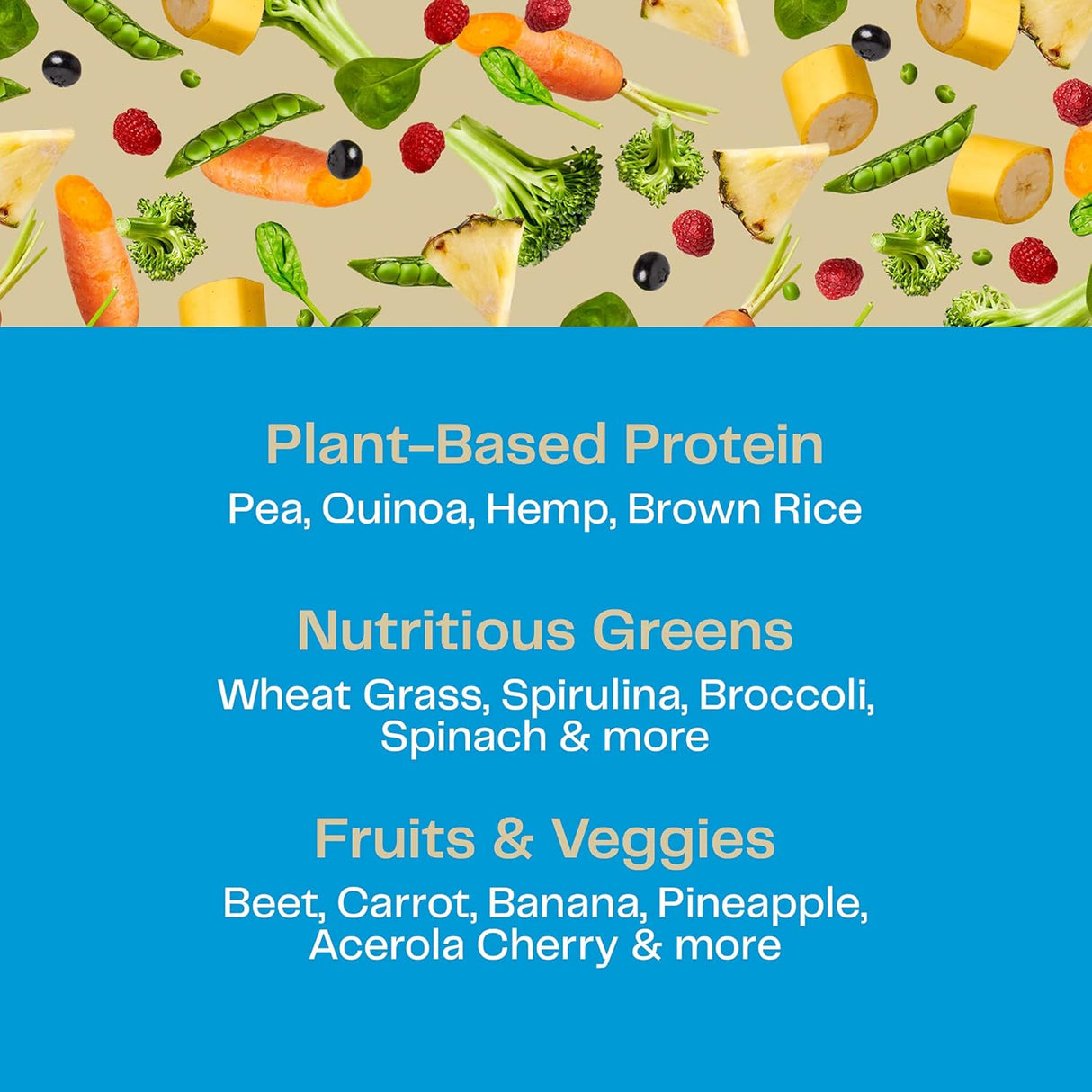 Suplemento Mezcla de proteínas vegetales orgánicas vainilla