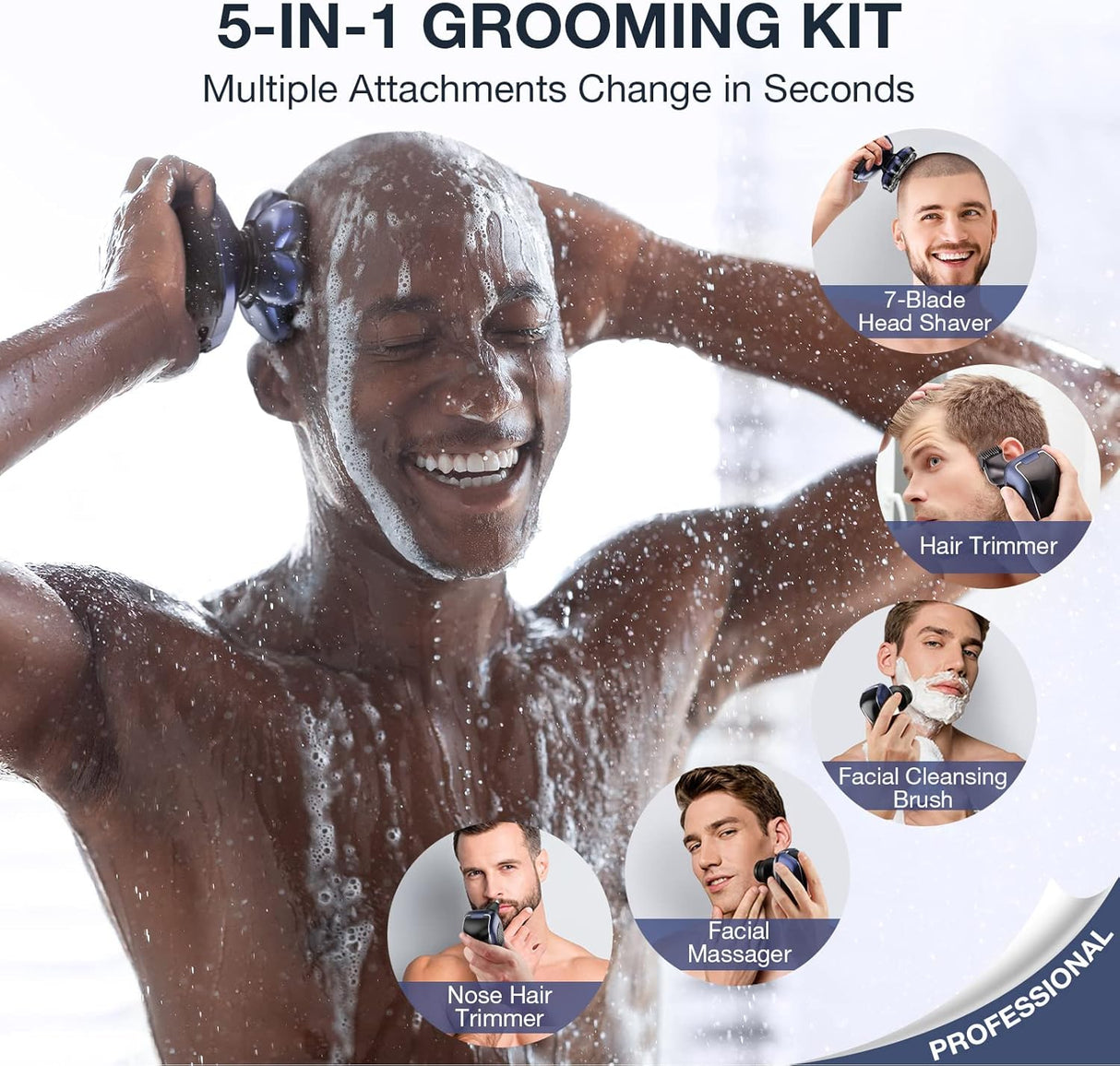 Afeitadora de cabeza 7D para hombres calvos Wyklaus