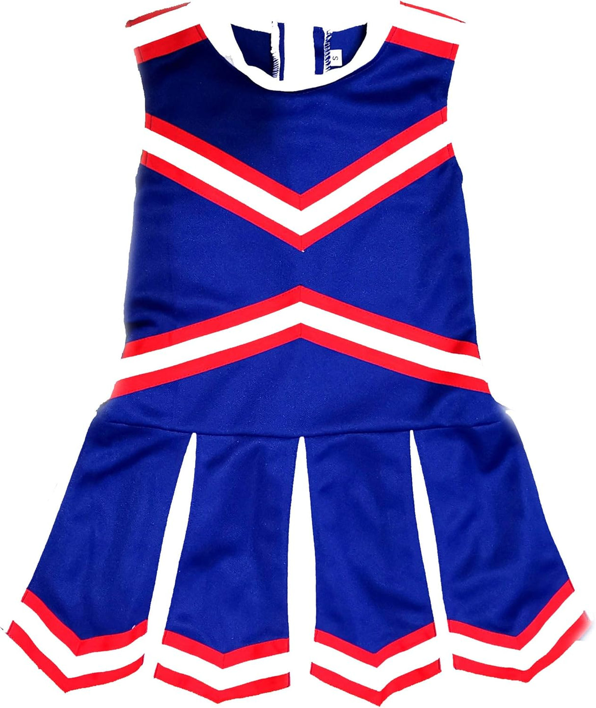 Disfraces de animadora para niñas talla XL azul con rojo