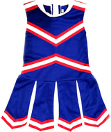 Disfraces de animadora para niñas talla XL azul con rojo