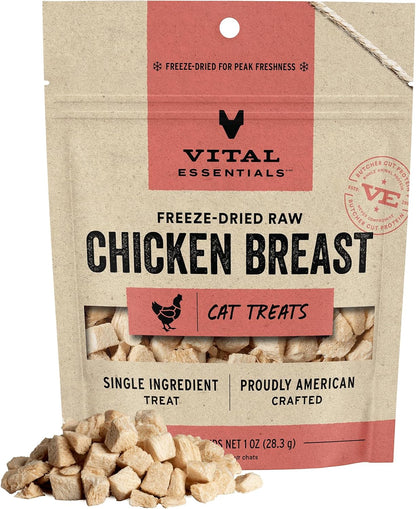 Vital Essentials Galletas Crudas para Gatos, Pechuga de Pollo