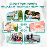 Suplemento de Chlorella, Spirulina, Musgo de Irlanda, Moringa y Clorofila, 180 cápsulas