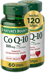 CoQ10 Nature's Bounty Suplemento 100mg + L-Carnitina Twin Pack