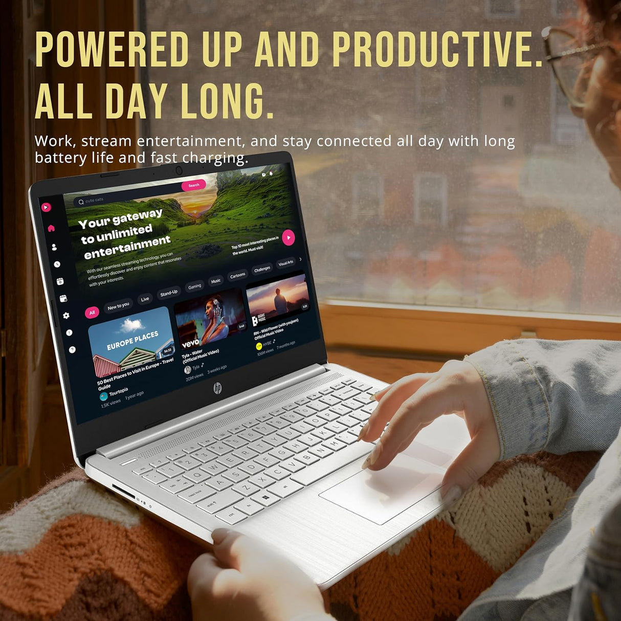 Laptop HP Stream 14, Intel Celeron N4120, 16GB RAM, Win 11 S