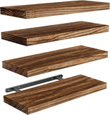 Estantes Flotantes de Madera, AMADA HOMEFURNISHING, Set de 4, AMFS40BN