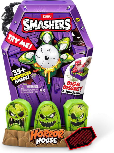 Juguete Interactivo,Casa del Terror Smashers Mega,ZURU,Coleccionable