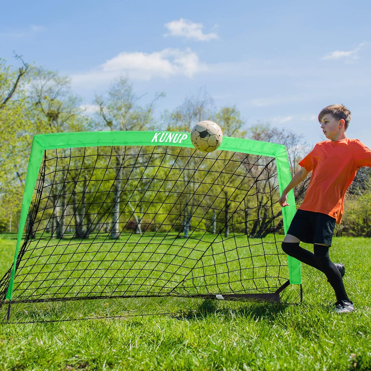 Kunup Porterías de fútbol para niños para patio trasero