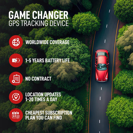 Rastreador GPS para Vehículos - Larga Batería, Sin Contrato