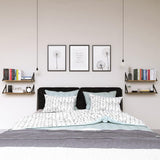 Estanterías Flotantes Wallniture Bora, Madera Rústica, 24x6
