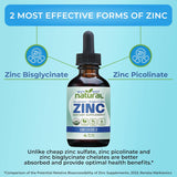 Suplemento líquido de Zinc orgánico con Picolinato y Bisglicinato, Vegano