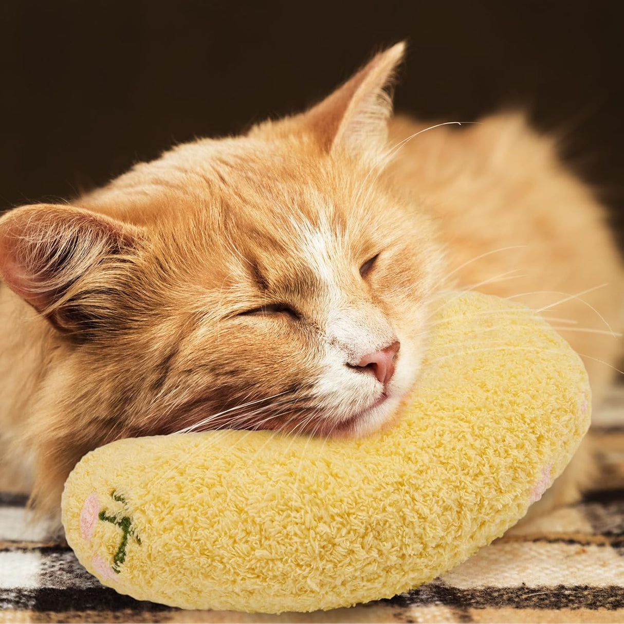 Guiqulai Cojín Calmante para Perros y Gatos, Suave,U Forma