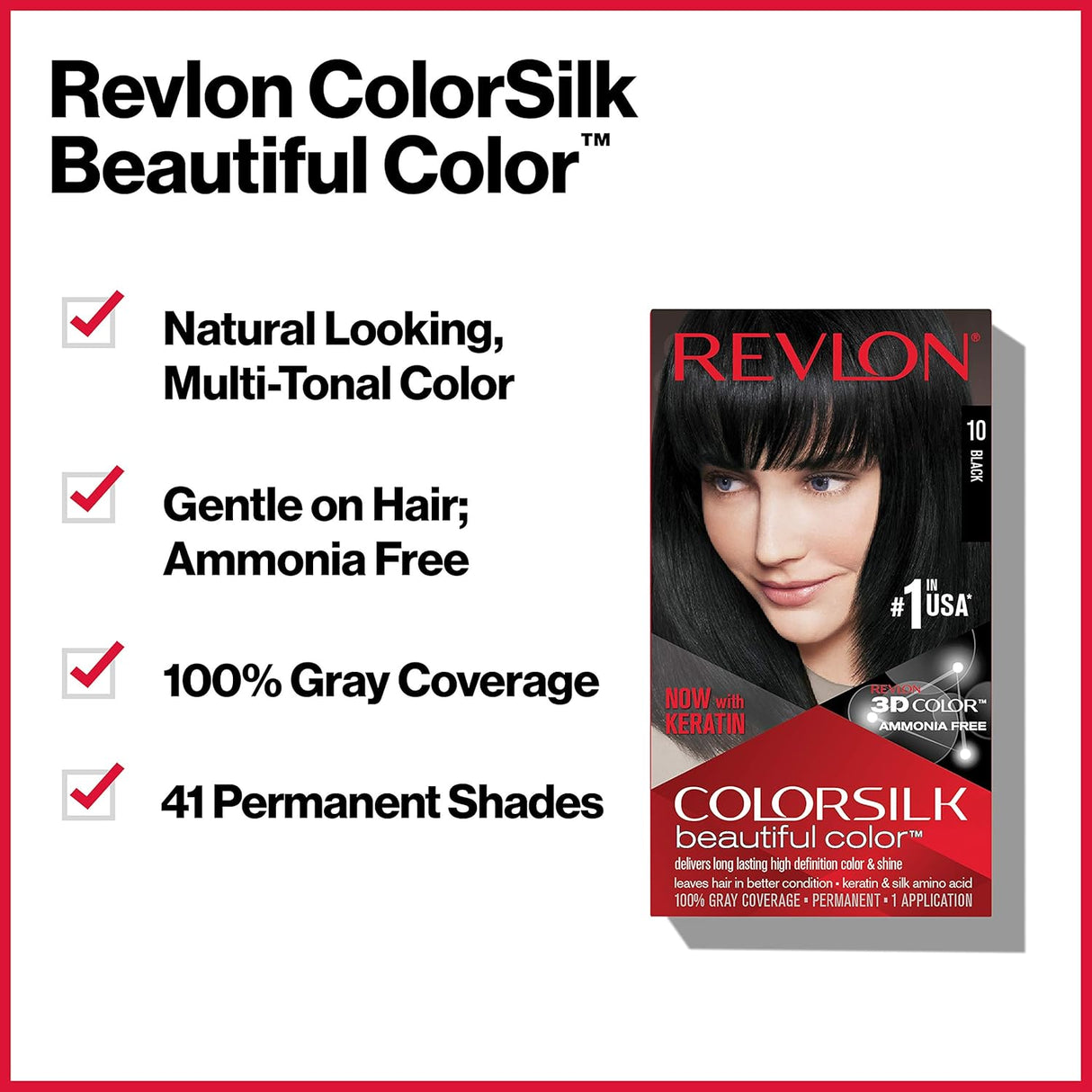 Tinte permanente para cabello con tecnología 3D REVLON